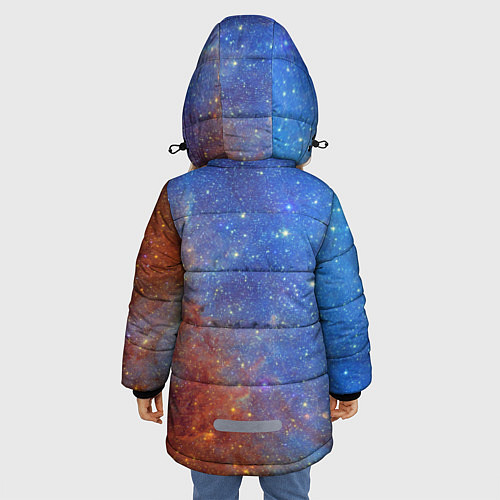 Зимняя куртка для девочки Яркая вселенная / 3D-Красный – фото 4