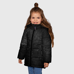 Куртка зимняя для девочки Черный космос black space, цвет: 3D-черный — фото 2