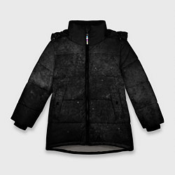 Зимняя куртка для девочки Черный космос black space