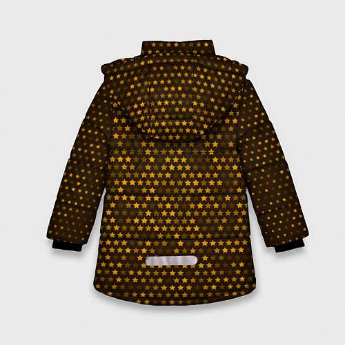 Зимняя куртка для девочки ЧЕЛСИ Chelsea - Звезды / 3D-Черный – фото 2