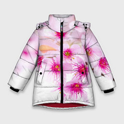 Куртка зимняя для девочки Цвет сакуры, цвет: 3D-красный