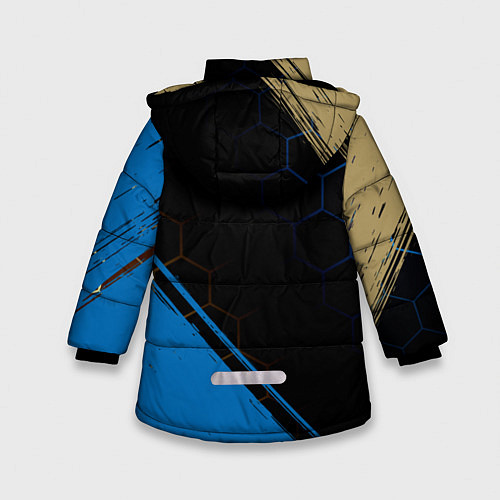 Зимняя куртка для девочки INTER Pro Football Краска / 3D-Черный – фото 2