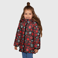 Куртка зимняя для девочки Остатки вируса, цвет: 3D-черный — фото 2