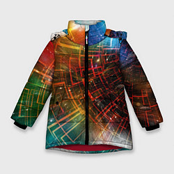 Зимняя куртка для девочки Portal - Neon Space - туннель из энергетических па