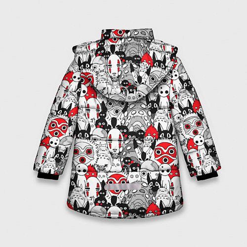Зимняя куртка для девочки Studio Ghibli Stars / 3D-Черный – фото 2