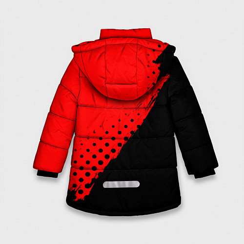 Зимняя куртка для девочки ГЕНШИН ИМПАКТ - ГЕО - Краски / 3D-Черный – фото 2