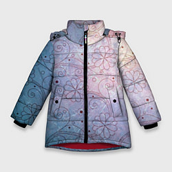 Зимняя куртка для девочки Градиентный вьюнок