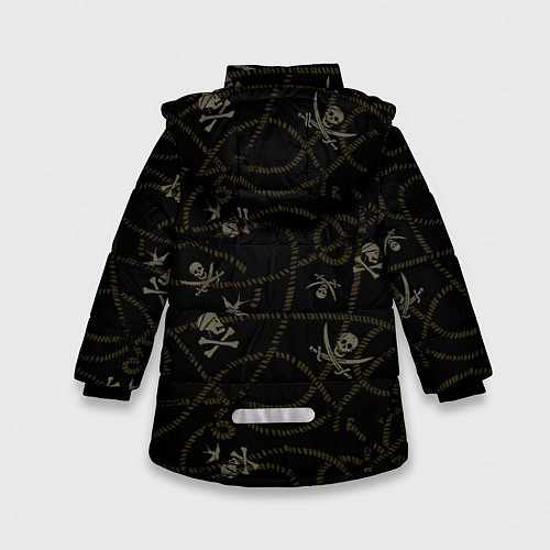 Зимняя куртка для девочки Пираты Карибского моря Паттерн / 3D-Черный – фото 2
