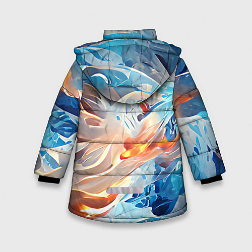Зимняя куртка для девочки Ice & flame / 3D-Черный – фото 2