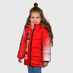Куртка зимняя для девочки AC MILAN AC Milan Графика, цвет: 3D-красный — фото 2