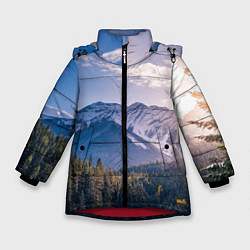 Зимняя куртка для девочки Горы Лес Солнце