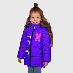 Куртка зимняя для девочки BTS - Разводы, цвет: 3D-черный — фото 2