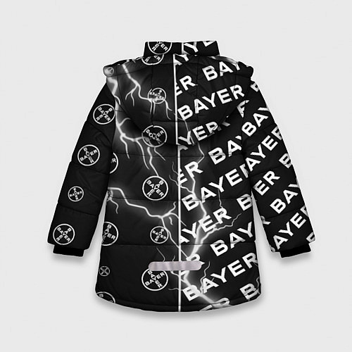 Зимняя куртка для девочки BAYER - Молнии Паттерны / 3D-Черный – фото 2