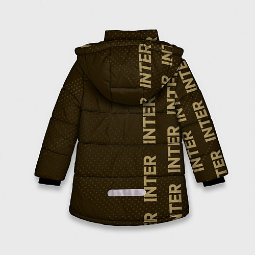 Зимняя куртка для девочки ИНТЕР Абстракция / 3D-Черный – фото 2