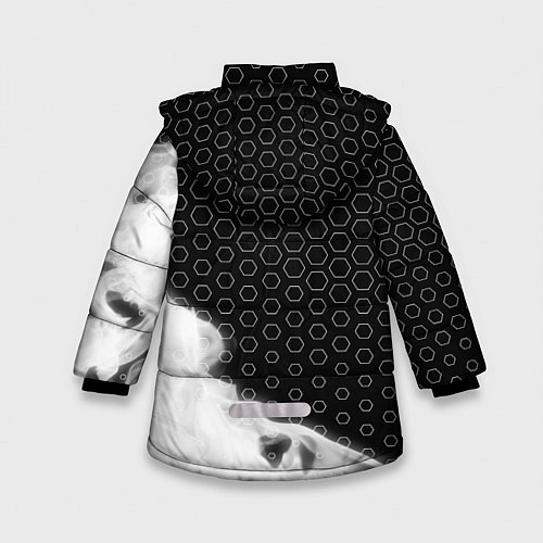 Зимняя куртка для девочки INTER Football Пламя / 3D-Черный – фото 2