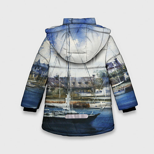 Зимняя куртка для девочки Во французской гавани / 3D-Черный – фото 2