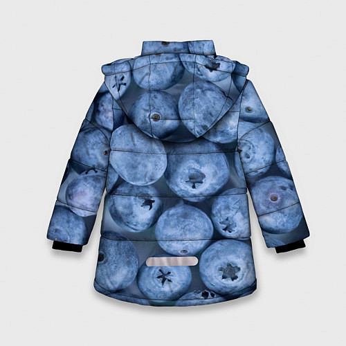 Зимняя куртка для девочки Голубика - фон / 3D-Черный – фото 2
