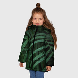 Куртка зимняя для девочки Камуфляж-тропики, цвет: 3D-красный — фото 2