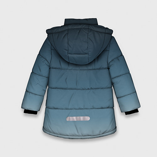 Зимняя куртка для девочки GRADIENT shades of blue / 3D-Черный – фото 2