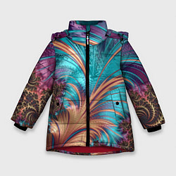 Зимняя куртка для девочки Floral composition Цветочная композиция