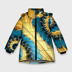 Куртка зимняя для девочки Двойная авангардная спираль Double avant-garde spi, цвет: 3D-светло-серый
