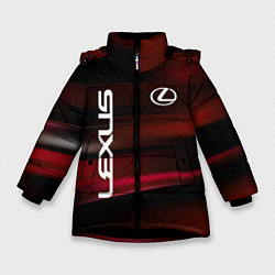 Куртка зимняя для девочки Lexus - абстракция, цвет: 3D-черный