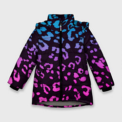 Зимняя куртка для девочки Леопардовый градиент