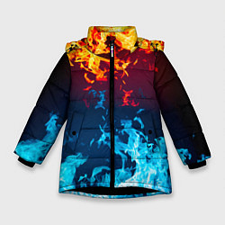 Зимняя куртка для девочки Лед и Пламя Борьба стихий