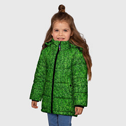 Куртка зимняя для девочки ЗЕЛЕНЫЙ ГАЗОН, цвет: 3D-светло-серый — фото 2
