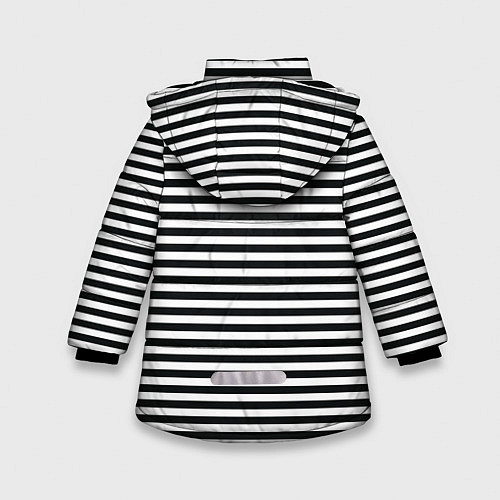 Зимняя куртка для девочки Матросы на зебрах / 3D-Черный – фото 2