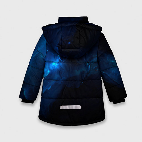 Зимняя куртка для девочки Звезды сквозь облака / 3D-Черный – фото 2