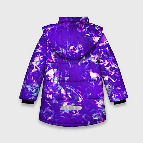 Зимняя куртка для девочки Psychedelic abstract / 3D-Черный – фото 2