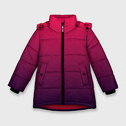 Куртка зимняя для девочки RED to dark BLUE GRADIENT, цвет: 3D-красный