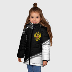 Куртка зимняя для девочки Фотограф из России и Герб Российской Федерации, цвет: 3D-черный — фото 2