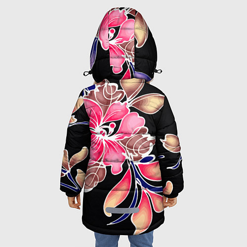 Зимняя куртка для девочки Сон в летнюю ночь Beautiful flower / 3D-Красный – фото 4