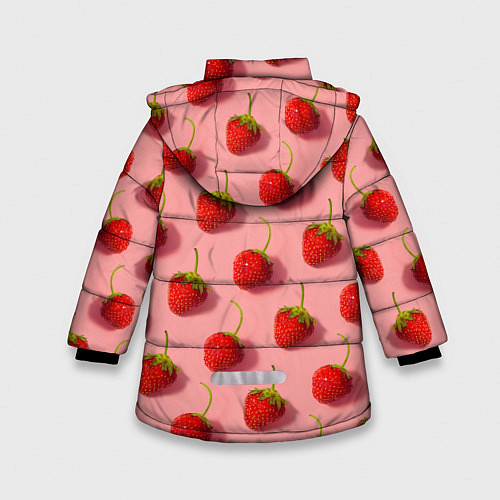 Зимняя куртка для девочки Strawberry Pattern / 3D-Черный – фото 2