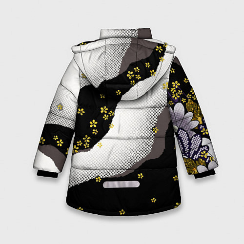 Зимняя куртка для девочки JAPAN PATTERN / 3D-Черный – фото 2