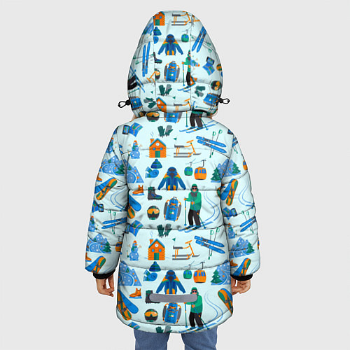 Зимняя куртка для девочки SKI TRAIL / 3D-Светло-серый – фото 4