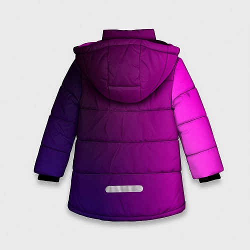 Зимняя куртка для девочки VIOLET gradient / 3D-Черный – фото 2