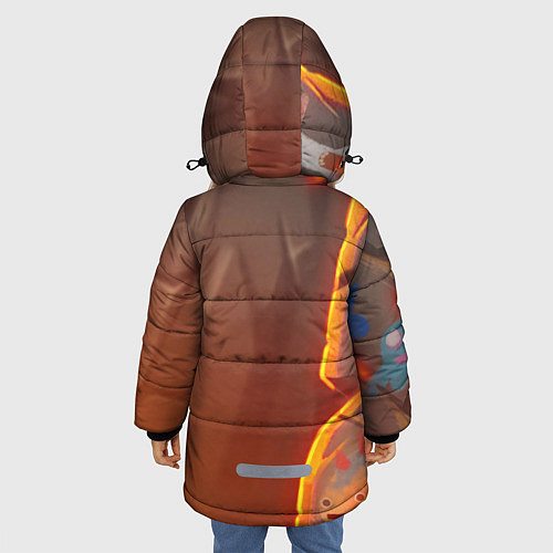 Зимняя куртка для девочки My singing monsters Dawn Of Fire / 3D-Красный – фото 4