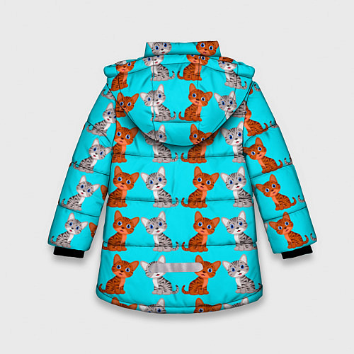 Зимняя куртка для девочки CURIOUS KITTENS / 3D-Светло-серый – фото 2