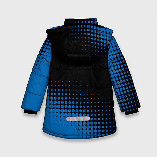 Зимняя куртка для девочки Inter абстракция / 3D-Черный – фото 2
