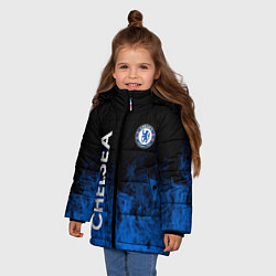 Куртка зимняя для девочки Chelsea пламя, цвет: 3D-черный — фото 2