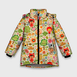 Куртка зимняя для девочки CHILDREN IN NATURE, цвет: 3D-светло-серый