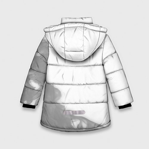 Зимняя куртка для девочки Rust Glitch на светлом фоне / 3D-Черный – фото 2