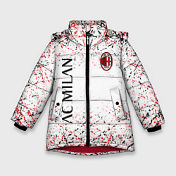 Зимняя куртка для девочки Ac milan logo