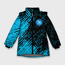 Зимняя куртка для девочки Napoli голубая textura