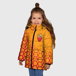 Куртка зимняя для девочки Рома соты, цвет: 3D-светло-серый — фото 2