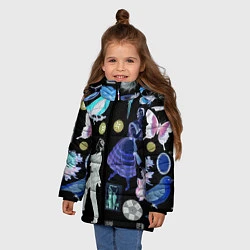 Куртка зимняя для девочки Underground pattern Fashion 2077, цвет: 3D-черный — фото 2