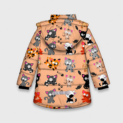 Зимняя куртка для девочки NAUGHTY KITTENS / 3D-Черный – фото 2